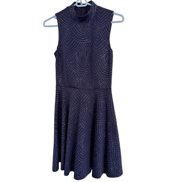 City Studios Women's Navy and Silver Formal, Prom Dress - Size 1 - Picture 1 of 5